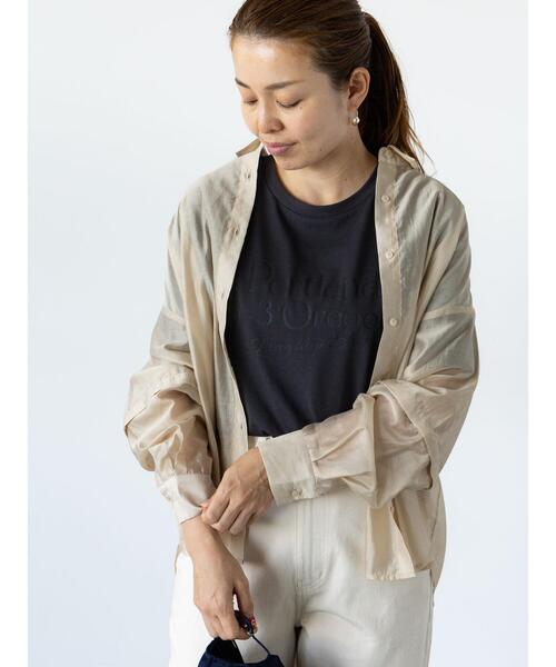 Lugnoncure(ルノンキュール)の「袖取り外しシアーシャツ(シャツ/ブラウス・レディース・ベージュ/ピンク/オフホワイト・F)」の3枚目の写真