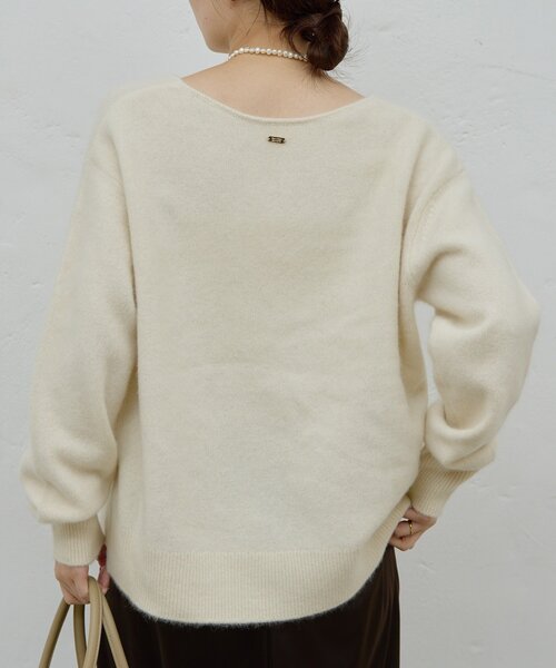 セール】【デコルテ美人ニット】ファーウールキーネックニット（ニット