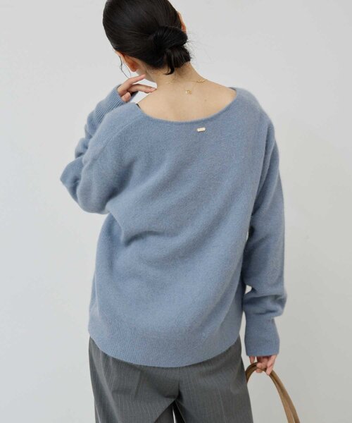 GALLARDAGALANTE（ガリャルダガランテ）の「【デコルテ美人ニット】ファーウールキーネックニット（ニット/セーター・レディース・ピンク/ブラック/ブルー/ホワイト/グレー/パープル・FREE）」の20枚目の写真