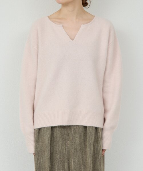 セール】【デコルテ美人ニット】ファーウールキーネックニット（ニット