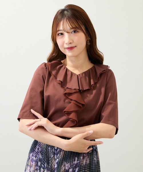 セール】Rose Tiara｜ローズティアラのTシャツ/カットソー（ブラウン