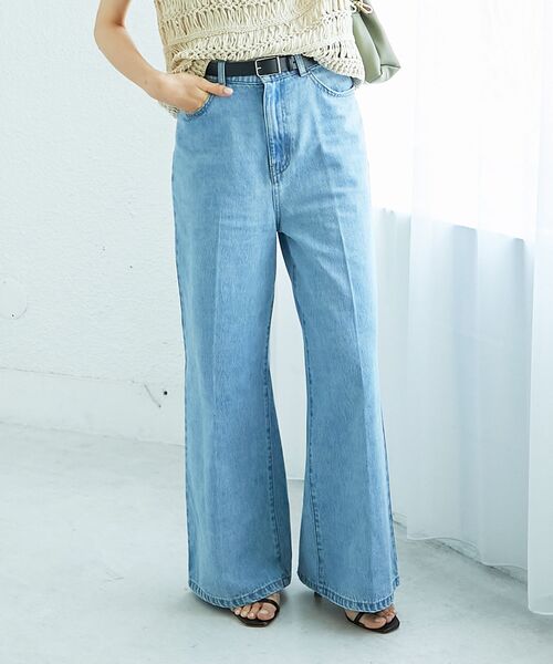 le.coeur blanc（ルクールブラン）の「デニムバギーパンツ（デニムパンツ・レディース・サックスブルー/ブルー・38/36）」の10枚目の写真