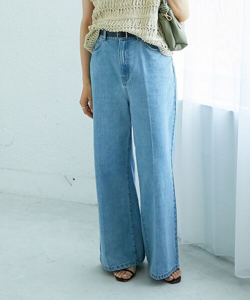 le.coeur blanc（ルクールブラン）の「デニムバギーパンツ（デニムパンツ・レディース・サックスブルー/ブルー・38/36）」の13枚目の写真