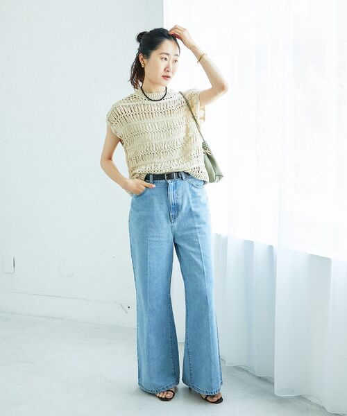 le.coeur blanc（ルクールブラン）の「デニムバギーパンツ（デニムパンツ・レディース・サックスブルー/ブルー・38/36）」の15枚目の写真