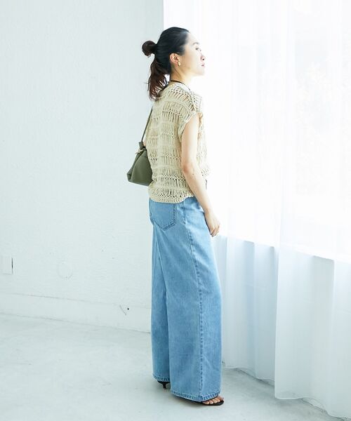 le.coeur blanc（ルクールブラン）の「デニムバギーパンツ（デニムパンツ・レディース・サックスブルー/ブルー・38/36）」の16枚目の写真