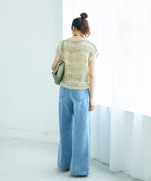 le.coeur blanc（ルクールブラン）の「デニムバギーパンツ（デニムパンツ・レディース・サックスブルー/ブルー・38/36）」の17枚目の写真