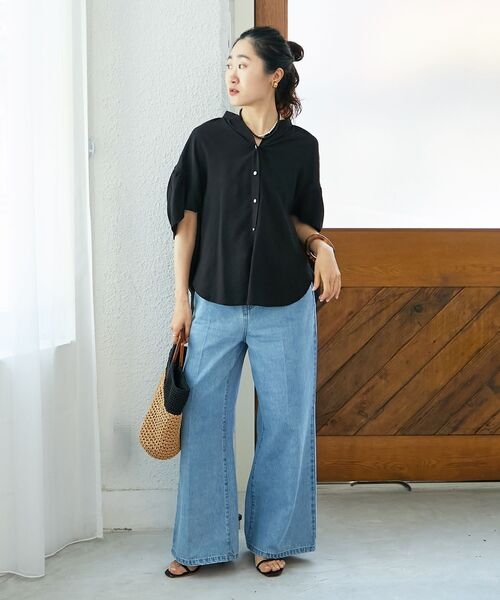 le.coeur blanc（ルクールブラン）の「デニムバギーパンツ（デニムパンツ・レディース・サックスブルー/ブルー・38/36）」の20枚目の写真