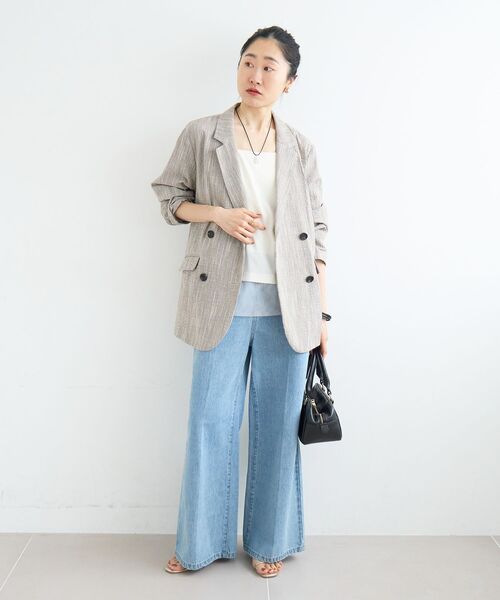 le.coeur blanc(ルクールブラン)の「デニムバギーパンツ(デニムパンツ・レディース・サックスブルー/ブルー・38/36)」の20枚目の写真