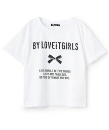 【接触冷感】ロゴリボンプリントTシャツ