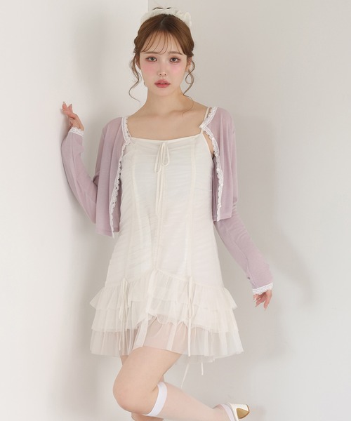 one after another NICE CLAUP（ワンアフターアナザーナイスクラップ）の「アソートドロストキャミチュニック/ミニワンピース（チュニック・レディース・チャコールグレー/アイボリー/ブラック系その他/ブラウン系その他・FREE）」の2枚目の写真