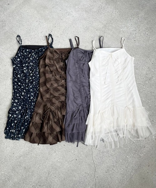 one after another NICE CLAUP（ワンアフターアナザーナイスクラップ）の「アソートドロストキャミチュニック/ミニワンピース（チュニック・レディース・チャコールグレー/アイボリー/ブラック系その他/ブラウン系その他・FREE）」の22枚目の写真