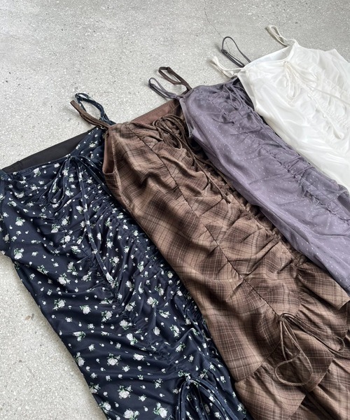 one after another NICE CLAUP（ワンアフターアナザーナイスクラップ）の「アソートドロストキャミチュニック/ミニワンピース（チュニック・レディース・チャコールグレー/アイボリー/ブラック系その他/ブラウン系その他・FREE）」の21枚目の写真