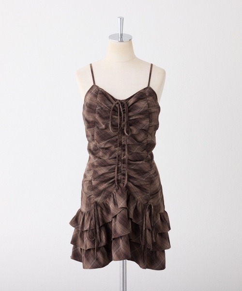 one after another NICE CLAUP（ワンアフターアナザーナイスクラップ）の「アソートドロストキャミチュニック/ミニワンピース（チュニック・レディース・チャコールグレー/アイボリー/ブラック系その他/ブラウン系その他・FREE）」の8枚目の写真