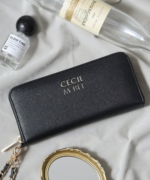 CECIL Mc BEE財布 セシルマクビー CECIL McBEE オクナ 三つ折りミニ財布 （ブラック