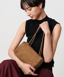 ✨アローズUNITEDARROWSワンハンドルミニマルショルダーバッグ　ベージュ BEAUTY&YOUTH UNITED ARROWS｜ソフト メッシュ ワン ショルダー