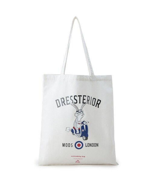 DRESSTERIOR(ドレステリア)の「◆ロンドンラビット エコバッグ(エコバッグ/サブバッグ・レディース・オフホワイト・00)」の2枚目の写真