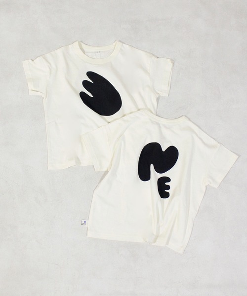 MARKEY'S(マーキーズ)の「マエウシロプリントTシャツ(Tシャツ/カットソー・キッズ・パープル/ライトグリーン/ブラウン/グリーン/オフホワイト・XS/S/M/L/LL)」の2枚目の写真