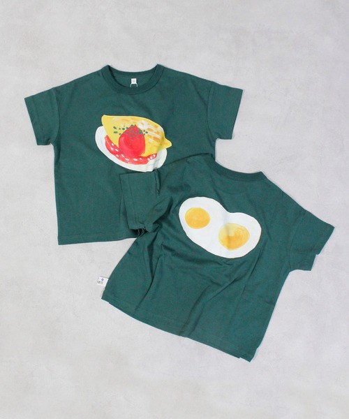 MARKEY'S(マーキーズ)の「マエウシロプリントTシャツ(Tシャツ/カットソー・キッズ・パープル/ライトグリーン/ブラウン/グリーン/オフホワイト・XS/S/M/L/LL)」の3枚目の写真