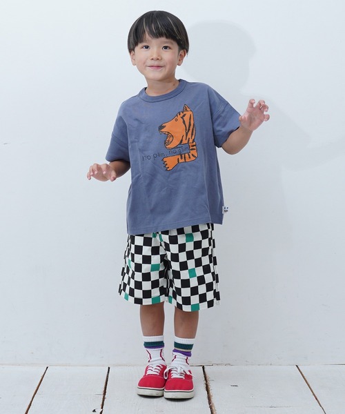 MARKEY'S(マーキーズ)の「マエウシロプリントTシャツ(Tシャツ/カットソー・キッズ・パープル/ライトグリーン/ブラウン/グリーン/オフホワイト・XS/S/M/L/LL)」の14枚目の写真