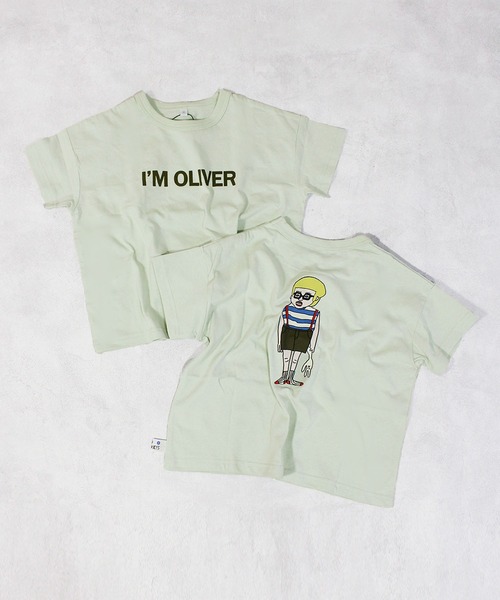 MARKEY'S(マーキーズ)の「マエウシロプリントTシャツ(Tシャツ/カットソー・キッズ・パープル/ライトグリーン/ブラウン/グリーン/オフホワイト・XS/S/M/L/LL)」の9枚目の写真