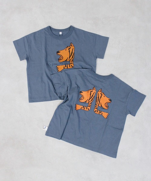 MARKEY'S(マーキーズ)の「マエウシロプリントTシャツ(Tシャツ/カットソー・キッズ・パープル/ライトグリーン/ブラウン/グリーン/オフホワイト・XS/S/M/L/LL)」の12枚目の写真