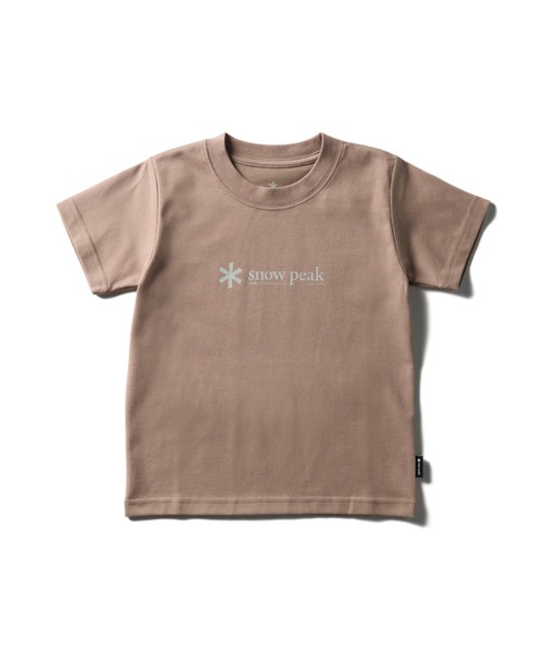 Snow Peak（スノーピーク）の「Snow Peak Logo T-Shirt Kids スノーピーク ロゴTシャツ キッズ（Tシャツ/カットソー・キッズ・ブラック/ホワイト/ベージュ・125cm/95cm/110cm/140cm）」の3枚目の写真