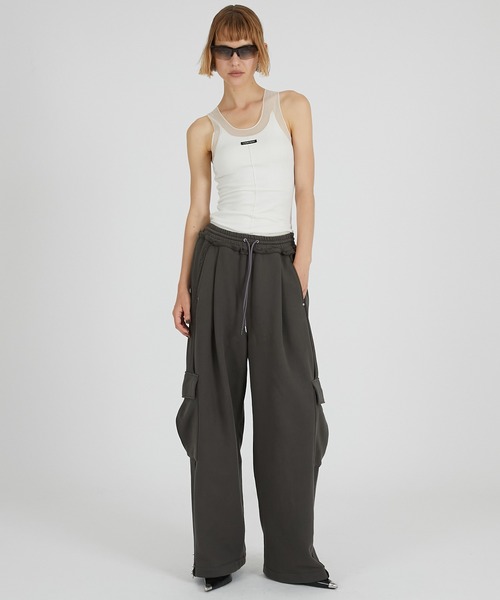 PRANK PROJECT(プランクプロジェクト)の「スウェットカーゴパンツ / Sweat Cargo Pants(カーゴパンツ・レディース・ホワイト/ブラウン/ダークブラック・36/38)」の4枚目の写真