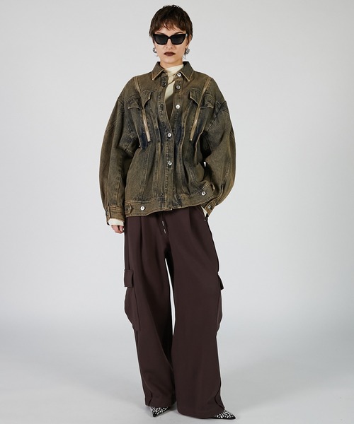 PRANK PROJECT(プランクプロジェクト)の「スウェットカーゴパンツ / Sweat Cargo Pants(カーゴパンツ・レディース・ホワイト/ブラウン/ダークブラック・36/38)」の8枚目の写真