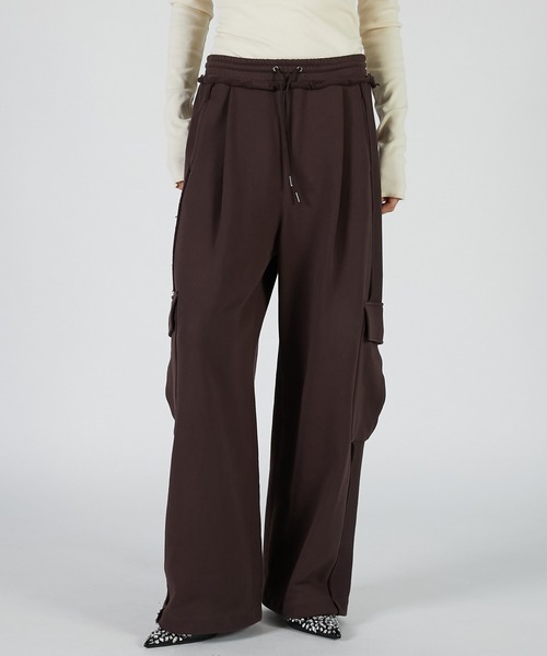 PRANK PROJECT(プランクプロジェクト)の「スウェットカーゴパンツ / Sweat Cargo Pants(カーゴパンツ・レディース・ホワイト/ブラウン/ダークブラック・36/38)」の15枚目の写真