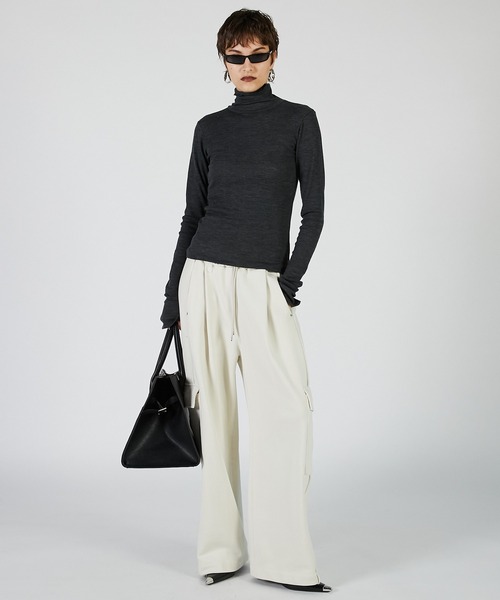 PRANK PROJECT(プランクプロジェクト)の「スウェットカーゴパンツ / Sweat Cargo Pants(カーゴパンツ・レディース・ホワイト/ブラウン/ダークブラック・36/38)」の9枚目の写真