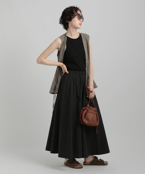 GEORGE'S（ジョージズ）の「ボリュームフレアスカート（スカート・レディース・ブラック/サックスブルー/カーキ・SMALL/MEDIUM）」の6枚目の写真