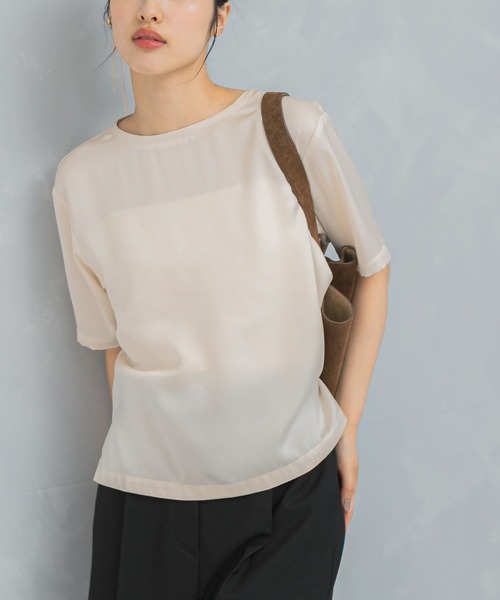 URBAN RESEARCH ROSSO / アーバンリサーチ ロッソ UVカットサテンブラウス UVカットサテンブラウス（シャツ/ブラウス）｜URBAN RESEARCH