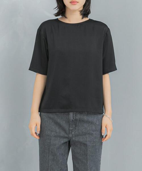 URBAN RESEARCH ROSSO WOMEN(アーバンリサーチ ロッソ)の「UVカットサテンブラウス(Tシャツ/カットソー・レディース・ブラック/ピンク/ホワイト系その他・FREE)」の18枚目の写真