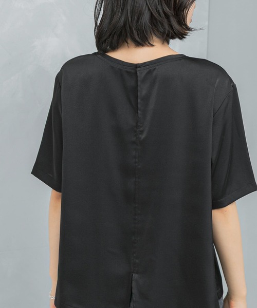 【URBAN　RESEARCH　ROSSO】UVカットサテンブラウス UVカットサテンブラウス（シャツ/ブラウス）｜URBAN RESEARCH