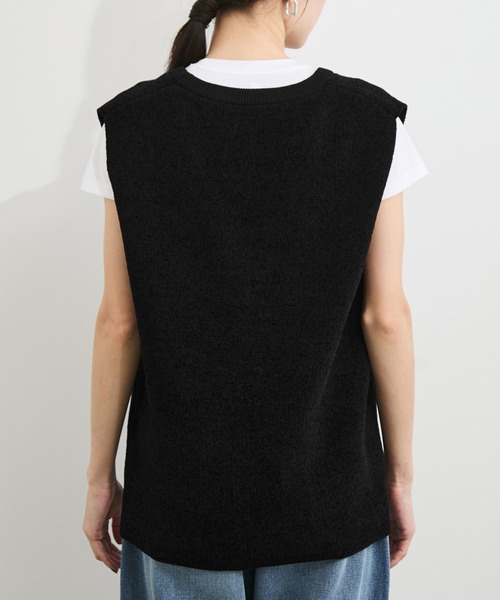 le cercle ADAM ET ROPE'(ルセルクルアダムエロペ)の「【セットアップ対応】モール糸ダブルフェイスニットベスト(ベスト・レディース・ブラウン系その他3/ボルドー/ブラック・FREE)」の18枚目の写真