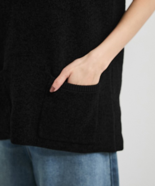 le cercle ADAM ET ROPE'(ルセルクルアダムエロペ)の「【セットアップ対応】モール糸ダブルフェイスニットベスト(ベスト・レディース・ブラウン系その他3/ボルドー/ブラック・FREE)」の22枚目の写真