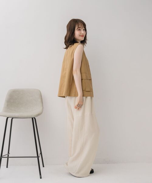 RETRO GIRL（レトロガール）の「ツイルベスト（ベスト・レディース・ベージュ/ダークブラウン/ダークグリーン・FREE）」の18枚目の写真