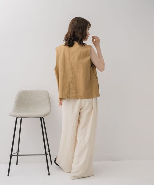 RETRO GIRL（レトロガール）の「ツイルベスト（ベスト・レディース・ベージュ/ダークブラウン/ダークグリーン・FREE）」の19枚目の写真