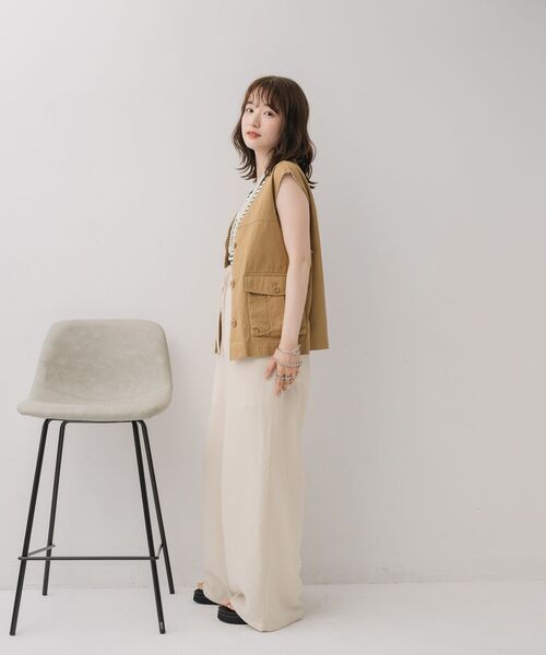 RETRO GIRL（レトロガール）の「ツイルベスト（ベスト・レディース・ベージュ/ダークブラウン/ダークグリーン・FREE）」の20枚目の写真