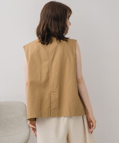 RETRO GIRL（レトロガール）の「ツイルベスト（ベスト・レディース・ベージュ/ダークブラウン/ダークグリーン・FREE）」の16枚目の写真