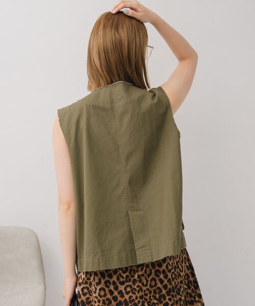 RETRO GIRL（レトロガール）の「ツイルベスト（ベスト・レディース・ベージュ/ダークブラウン/ダークグリーン・FREE）」の5枚目の写真