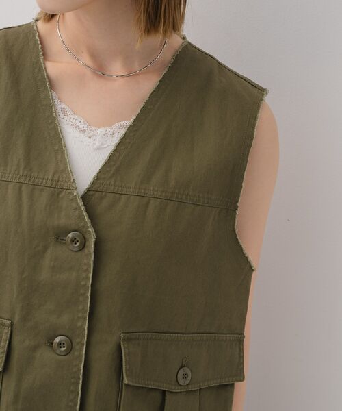 RETRO GIRL（レトロガール）の「ツイルベスト（ベスト・レディース・ベージュ/ダークブラウン/ダークグリーン・FREE）」の9枚目の写真