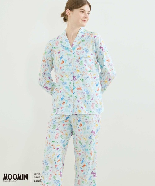 セール】【ムーミンコラボ】MOOMIN × une nana cool 綿100% 開襟