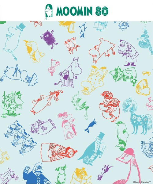 une nana cool（ウンナナクール）の「【ムーミンコラボ】MOOMIN × une nana cool 綿100% 開襟パジャマ（ルームウェア/パジャマ・レディース・キナリ/ターコイズブルー/ライトブルー/クリーム・L/M）」の9枚目の写真