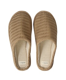 a.depeche（アデペシュ）の「【a.depeche/アデペシュ】レディースルームシューズ　スリッパ　ギフトにも最適！　kolin linen room shoes BR M（ルームシューズ/スリッパ）」