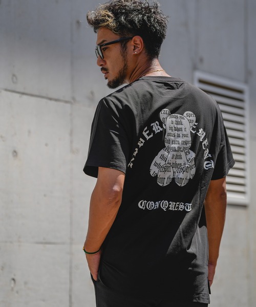 adamsJUGGLER（アダムスジャグラー）の「W/RO.Eリフレクターベアーティー（Tシャツ/カットソー・メンズ・ブラック/ホワイト・M/XL/L）」の2枚目の写真