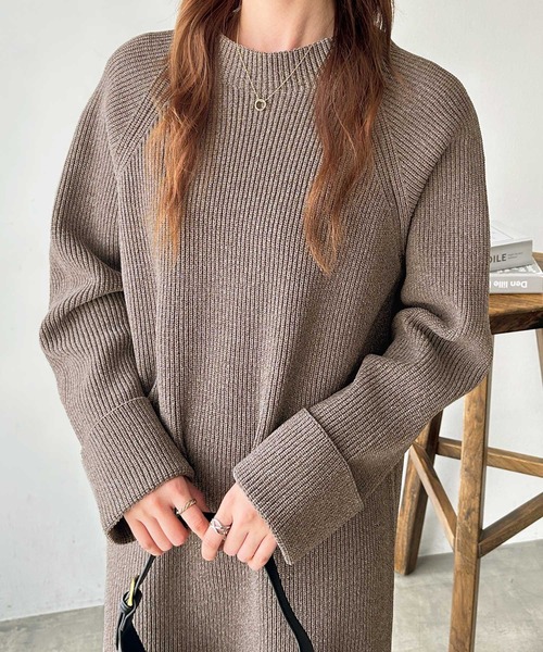 GeeRA(ジーラ)の「【S-LLサイズ】裾ゴールドジップ使いスリットニットロングワンピース(ワンピース・レディース・ブラウン/ベージュ/チャコール/グレー/ブラック・SMALL/MEDIUM/LARGE/X-LARGE)」の16枚目の写真