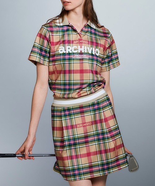 ARCHIVIO サイズ38 リブ切替スムースワンピース LADIES>リブ切替UVスムースワンピース（ワンピース）｜archivio