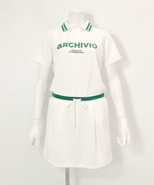 ARCHIVIO サイズ38 リブ切替スムースワンピース LADIES>リブ切替UVスムースワンピース（ワンピース）｜archivio
