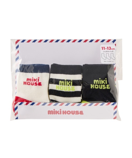 MIKI HOUSE(ミキハウス)の「【WEB限定】ソックスパック3足セット(ソックス/靴下・キッズ・ラベンダー/ロイヤルブルー/ベージュ/ブラック・17-19cm/15-17cm/13-15cm/11-13cm)」の5枚目の写真